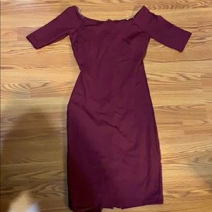 Lulu’s Off the shoulder burgundy dress